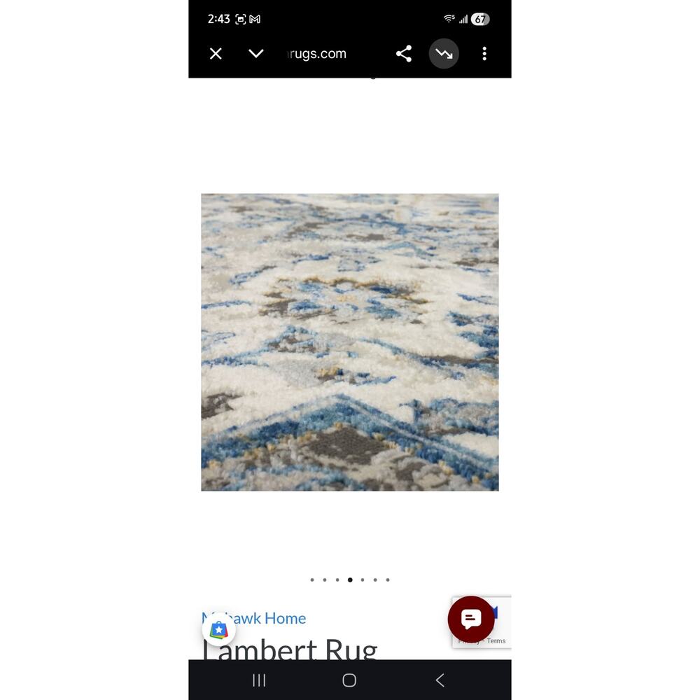2' x 3' Runner Rug Mohawk Home Lambert Blue Rug (Pyramus Pattern) - Picture 6 of 6